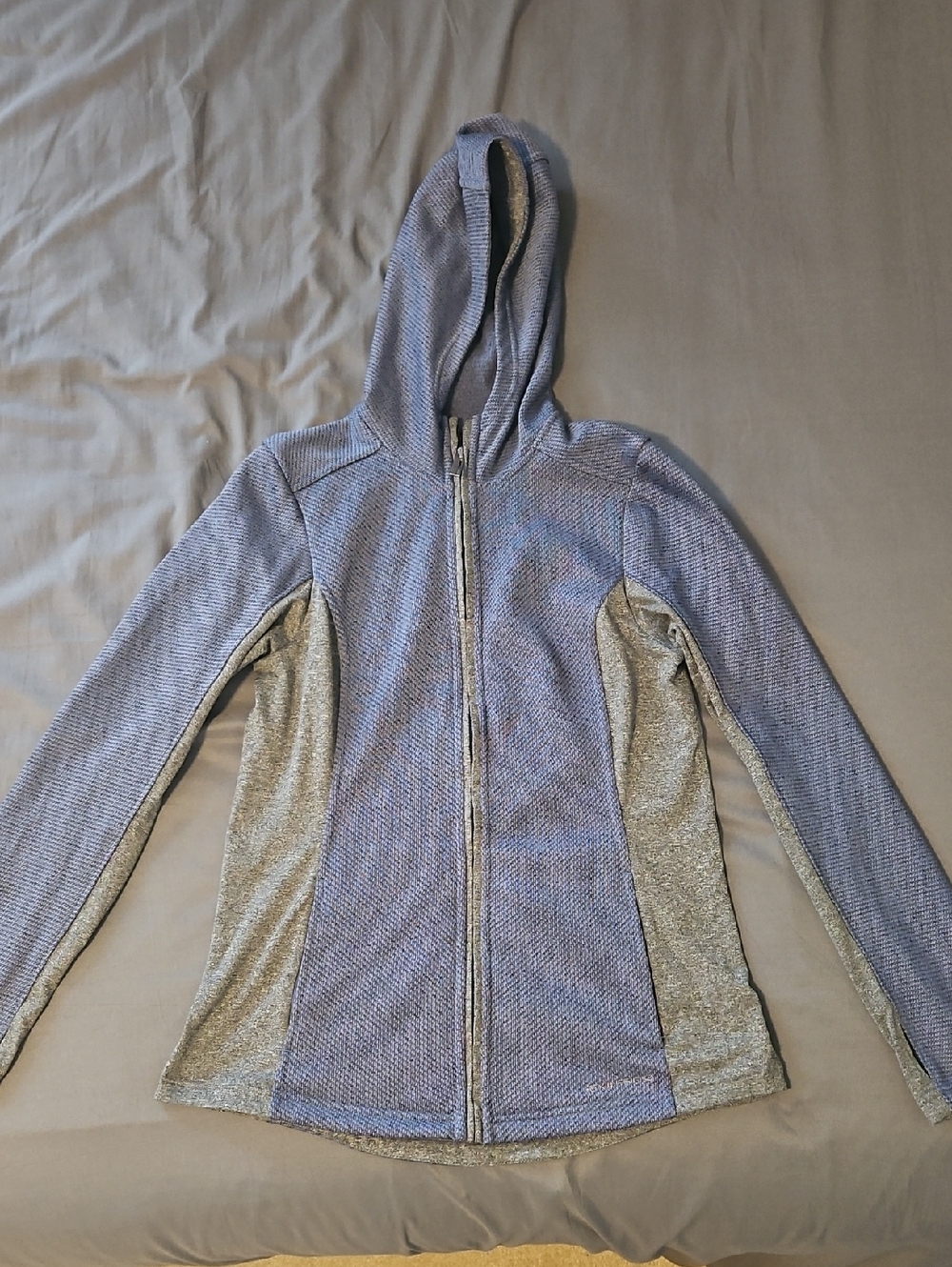 ExOfficio Women's Hooded Full-Zip Utility Jacket in Blue and Gray